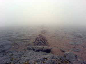 The view, or lack of, from the top of Cairngorm