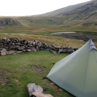 Camp Dale Head Tarn... hardly original, but dry spots are hard to find